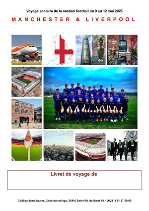 Livret de voyage section foot 2023