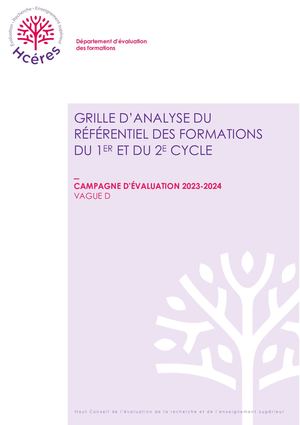 Grille D'analyse Du Référentiel - 1er et 2e cycle