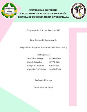 Proyecto Educativo Del Centro