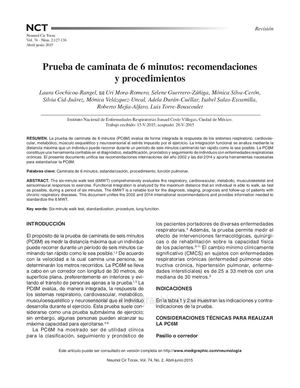 Prueba de caminata de 6 minutos: recomendaciones y procedimientos