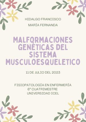 Malformaciones genéticas del sistema musculoesquelético