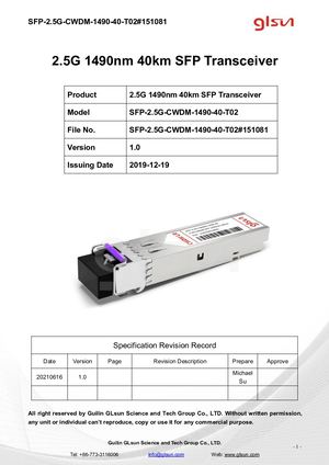 Calaméo - Sfp 2 5g Cwdm 1490nm 40km Fiber Optical Module 151081