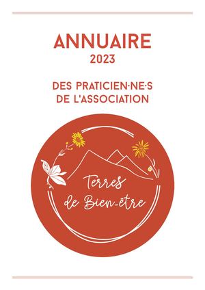 Annuaire 2023 de l'association Terres de bien-être