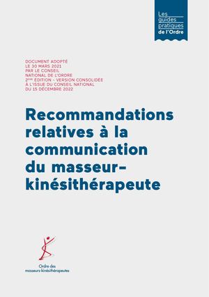 Recommandations relatives à la communication du masseur-kinésithérapeute