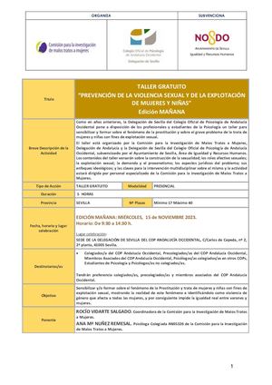 EDICIÓN MAÑANA Prevencion De La Violencia Sexual Y Explotacion Sexual Edic Mañana V0