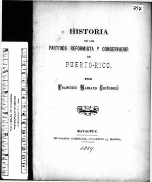 374 Historia De Los Partidos Reformista Y Conservador Francisco Mariano Quiñonez 1889