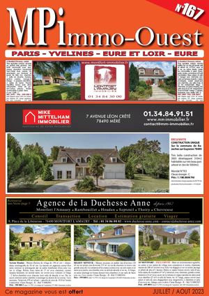 MPIMMO-OUEST N°167 Juillet/Aout 2023 - Magazine virtuel interactif immobilier Ouest Parisien