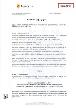 Arr 23 329 à 23 337