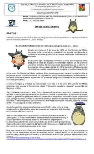 Guia Dia Del Medio Ambiente 2023 Primaria Y Bachillerato