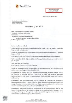 Arr 23 314 à 23 322