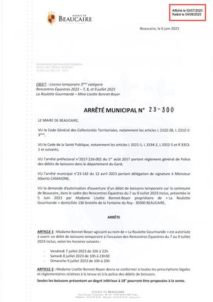 Fichier Parution Des Arrêtés 23 300 à 23 302 Du 03 07 2023