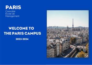 Paris Campus Welcome 2023 2024