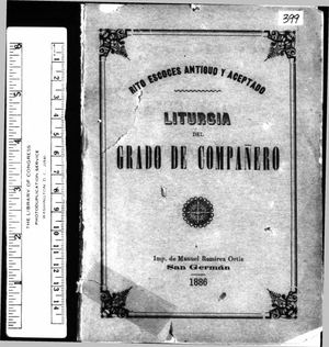 399 Liturgia Del Grado De Compañero 1886