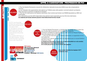 Appel à Candidature / Profession De Foi élections pro Proman 2023.