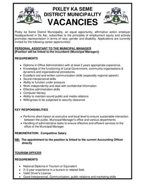 Advert PA, MM & Tourism Officer July 2023