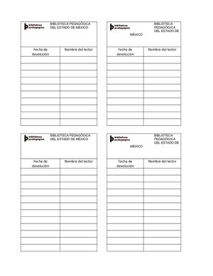 Tarjeta De Préstamo