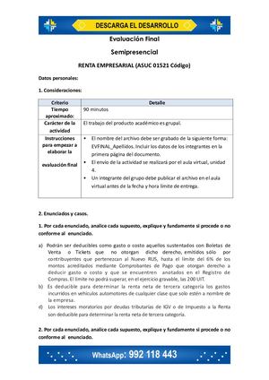 Renta Empresarial Examen