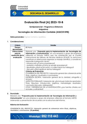 Tecnologías De Información Contable (2) Examen