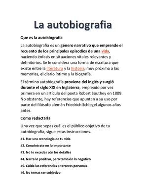 La Autobiografia