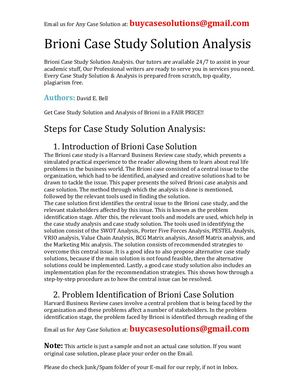 Calaméo - Brioni Case Study Solution Analysis