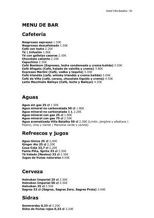 2 - Carta bebidas Bar Hvb Es Jul23
