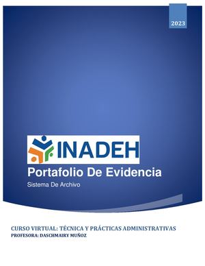 Portafolios De Evidencias Sistema De Archivo 2023