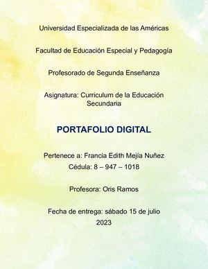 Portafolio Digital Semestral