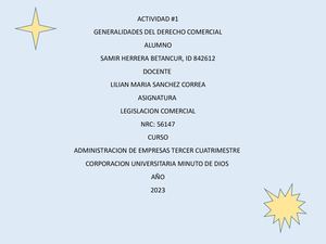 Actividad#1 Generalidades Del Derecho Comercial