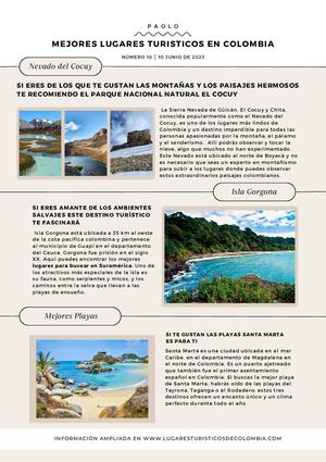 Mejores Lugares Turísticos En Colombia