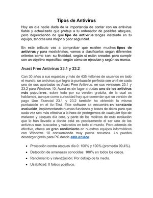 Tipos De Antivirus