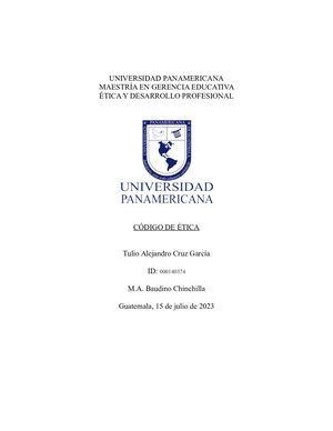 Código Ético - Tulio Cruz