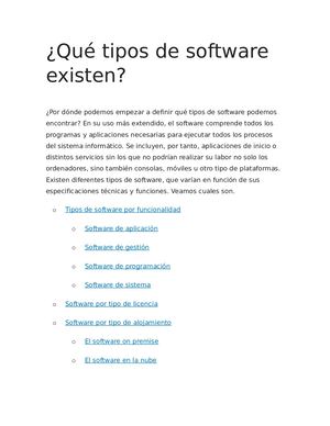 Tipos De Software