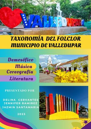 Cartilla Didactica Taxonomia Del Folclor En El Municipio De Valledupar