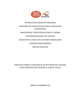 Informe N°1707 Pasantia Administrativa Trabajo De Grado 2022