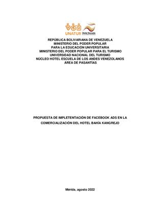 Informe N°1709 Pasantia Administrativa Trabajo De Grado 2022