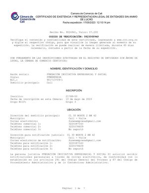 2 Certificado De Existencia Y Representacion