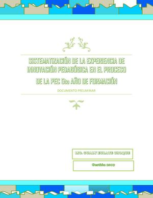 Mely Orientaciones para la sistematización de experiencias en 5to año
