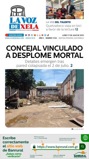 EDICIÓN DIGITAL #1525 del diario LA VOZ DE XELA