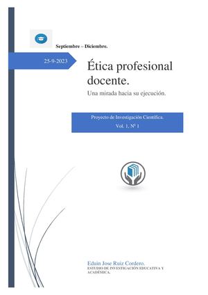 La Etica Docente