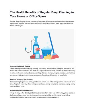 Calaméo - The Health Benefits Of Regular Deep Cleaning In Your Home Or ...