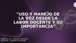 Calaméo - Uso Y Manejo De La Voz Docente