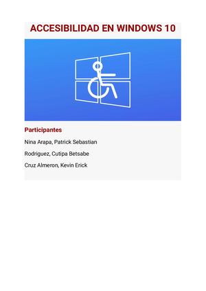 Accesibilidad en Windows 10