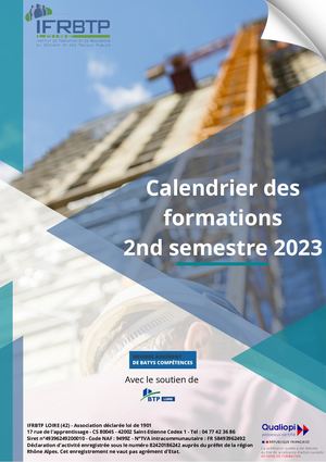 Calendrier Formation 2nd Semestre Saint Etienne +Roanne