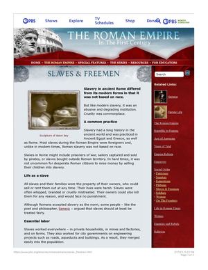 The Roman Empire- In The First Century. The Roman Empire. Social Order. Slaves &.