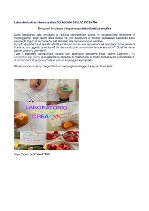 Dalle Sensazioni Alle Emozioni https://youtu.be/K2W4n7T4Q6I