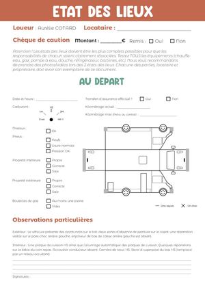 Etats Des Lieux | Location camping-car