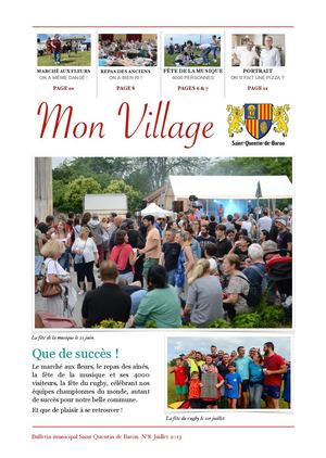 Journal Municipal Mon Village N°8 Juillet2023 Saint Quentin De Baron