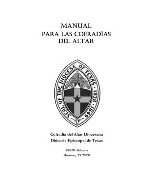 Manual Para Las Cofradías Del Altar