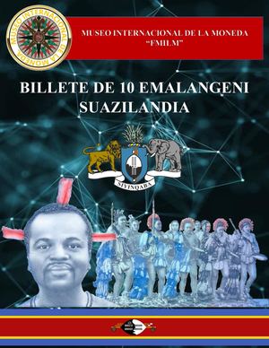 Billete De 10 Emalangeni De Suazilandia. Museo Internacional De La Moneda
