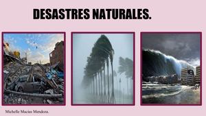 Revista acerca los desastres naturales.